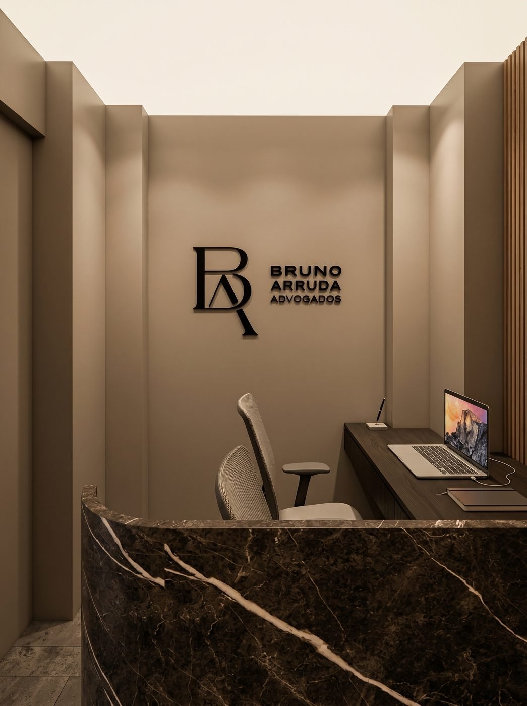 Recepção do escritório Bruno Arruda Advogados